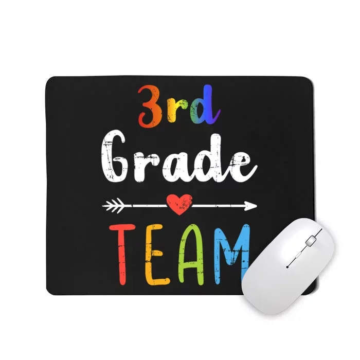 3rd Grade Team Third Back To School Student Teacher Squad Mousepad