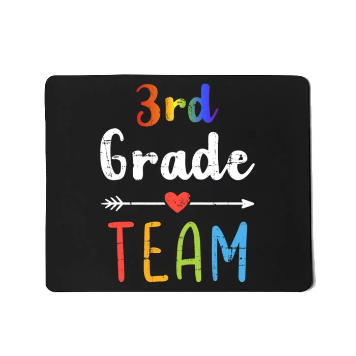 3rd Grade Team Third Back To School Student Teacher Squad Mousepad