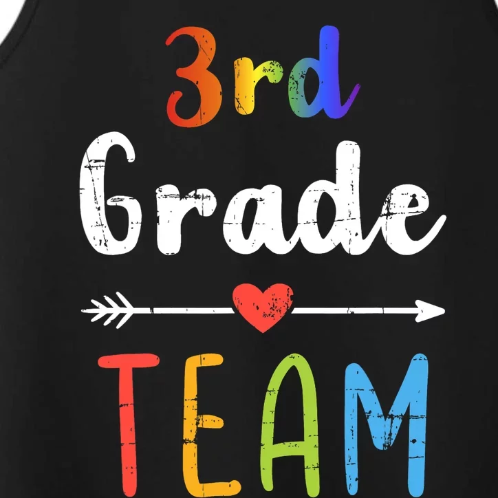 3rd Grade Team Third Back To School Student Teacher Squad Performance Tank