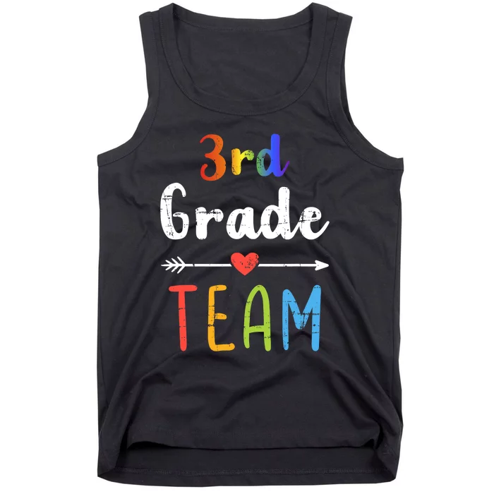 3rd Grade Team Third Back To School Student Teacher Squad Tank Top