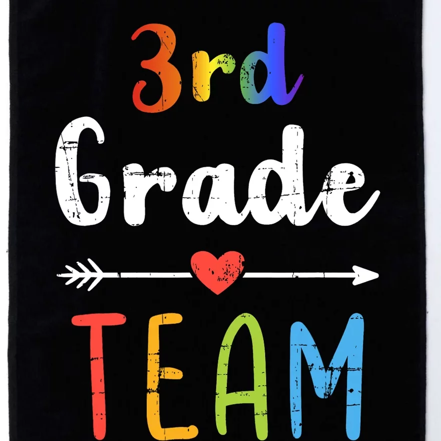 3rd Grade Team Third Back To School Student Teacher Squad Platinum Collection Golf Towel