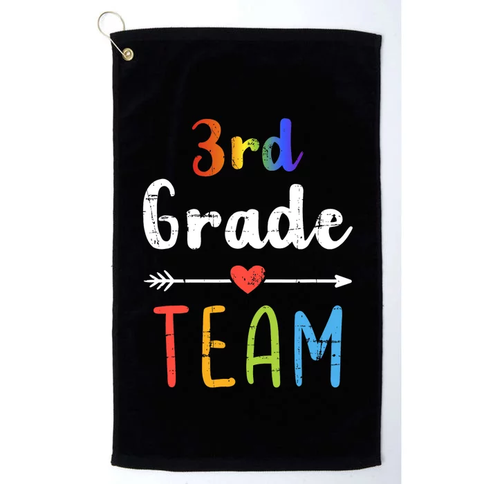 3rd Grade Team Third Back To School Student Teacher Squad Platinum Collection Golf Towel