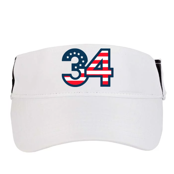 34 Guilty Trial Judge Usa Flag Adult Drive Performance Visor