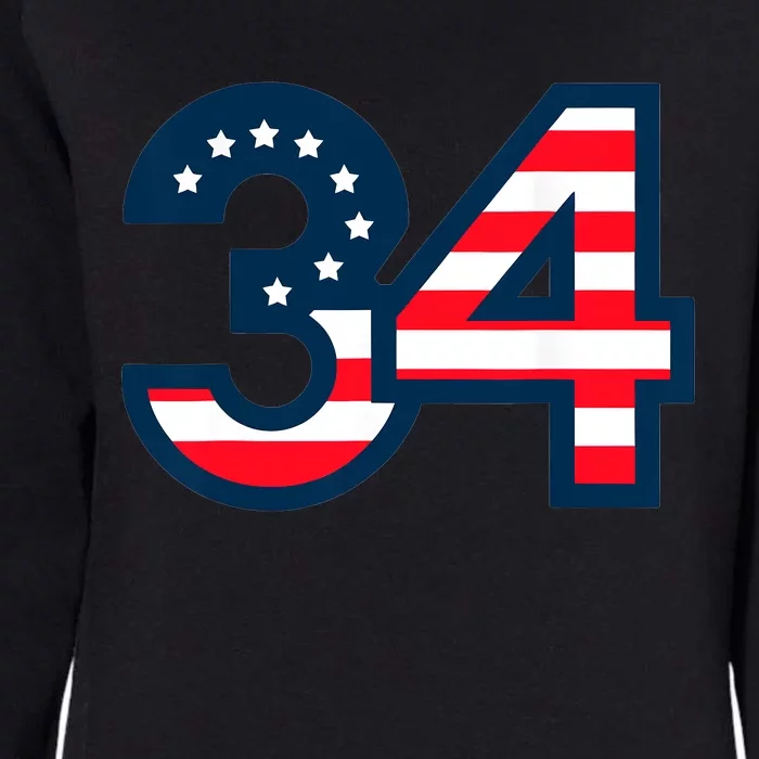 34 Guilty Trial Judge Usa Flag Womens California Wash Sweatshirt