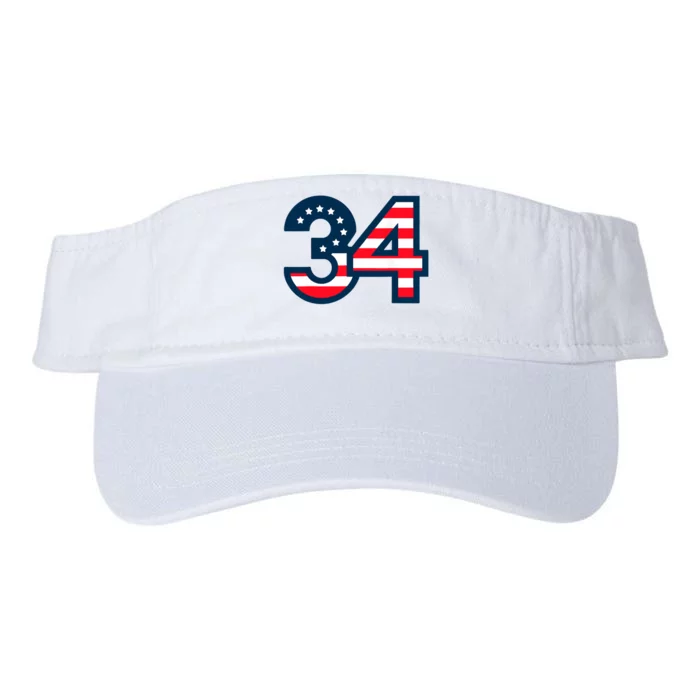 34 Guilty Trial Judge Usa Flag Valucap Bio-Washed Visor