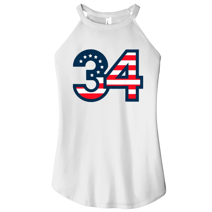 34 Guilty Trial Judge Usa Flag Women’s Perfect Tri Rocker Tank