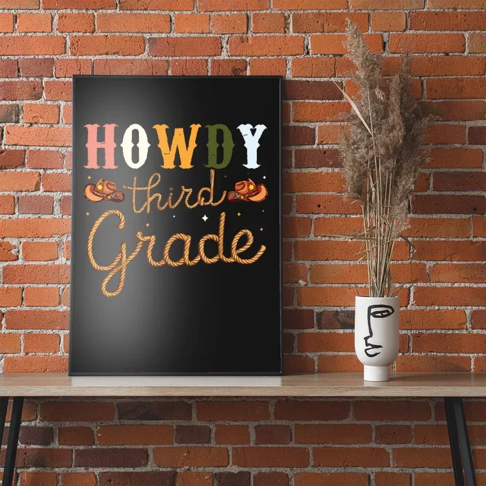 3rd Grade Teacher Rodeo Country Western Howdy Third Grade Poster