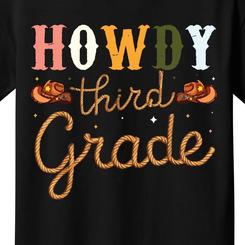 3rd Grade Teacher Rodeo Country Western Howdy Third Grade Kids T-Shirt