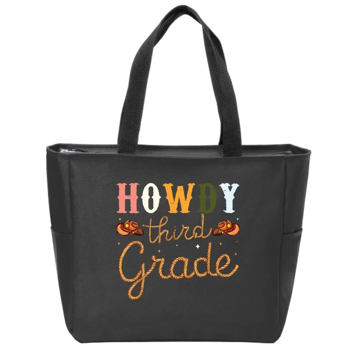 3rd Grade Teacher Rodeo Country Western Howdy Third Grade Zip Tote Bag