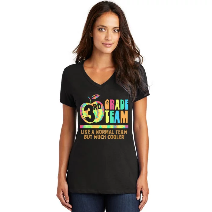 3rd Grade Team Like A Normal Team But Much Cooler Women's V-Neck T-Shirt