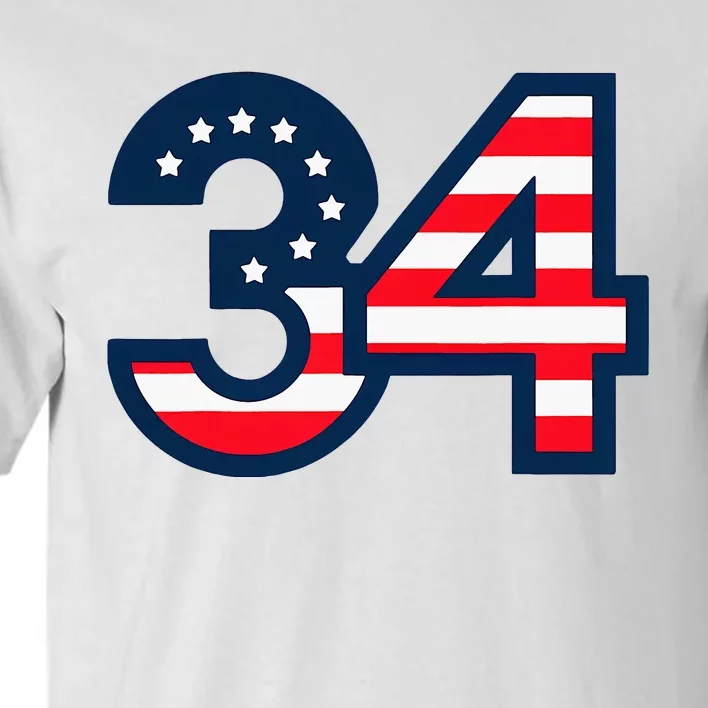 34 Guilty Trial Judge Usa Flag Tall T-Shirt