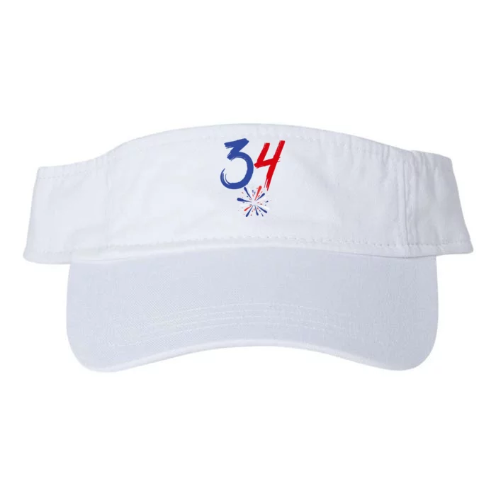 34 Guilty Trial Judge Usa Flag 4th Of July Valucap Bio-Washed Visor