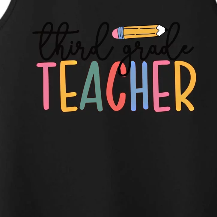 3Rd Grade Teacher Boho Third Grade Teachers Gift Performance Tank