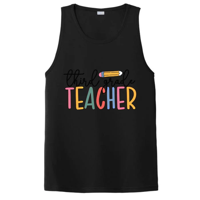 3Rd Grade Teacher Boho Third Grade Teachers Gift Performance Tank