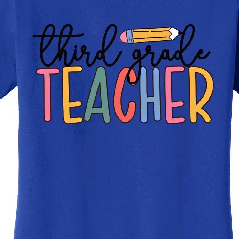 3Rd Grade Teacher Boho Third Grade Teachers Gift Women's T-Shirt