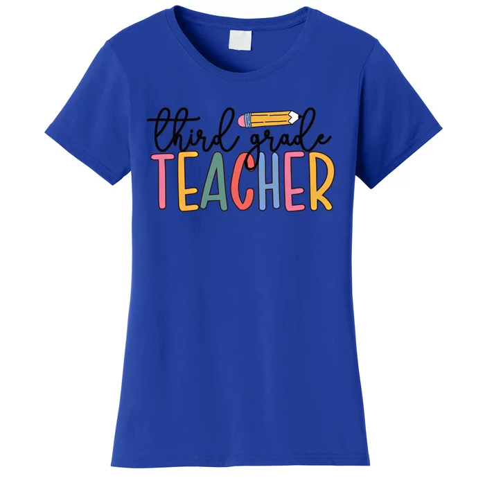 3Rd Grade Teacher Boho Third Grade Teachers Gift Women's T-Shirt