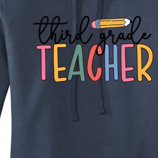 3Rd Grade Teacher Boho Third Grade Teachers Gift Women's Pullover Hoodie