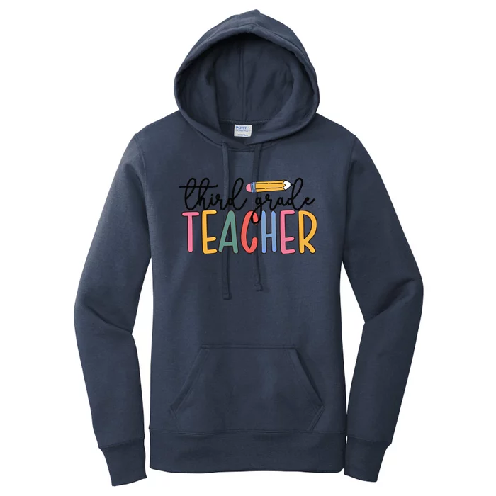 3Rd Grade Teacher Boho Third Grade Teachers Gift Women's Pullover Hoodie