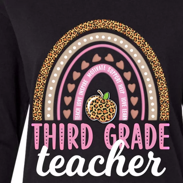 3Rd Grade Teacher Rainbow Third Grade Teacher Great Gift Womens Cotton Relaxed Long Sleeve T-Shirt