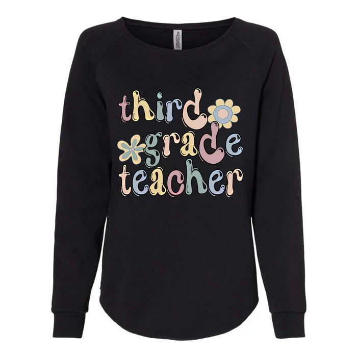 3Rd Grade Teacher Third Grade Teacher Groovy Gift Womens California Wash Sweatshirt