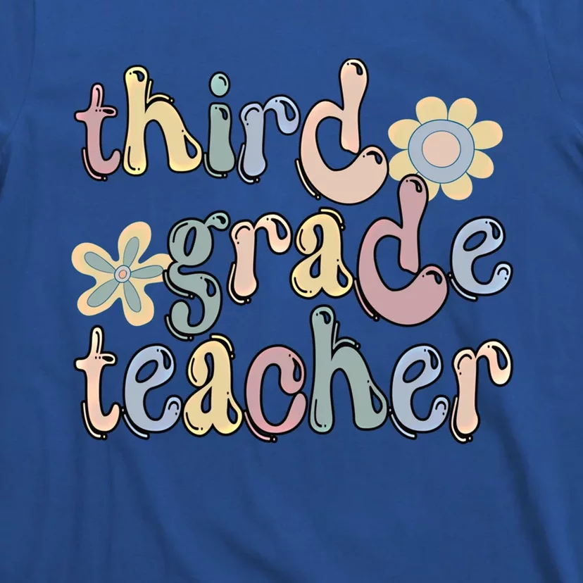 3Rd Grade Teacher Third Grade Teacher Groovy Gift T-Shirt