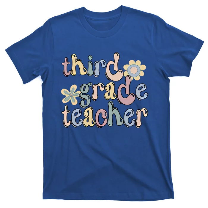 3Rd Grade Teacher Third Grade Teacher Groovy Gift T-Shirt