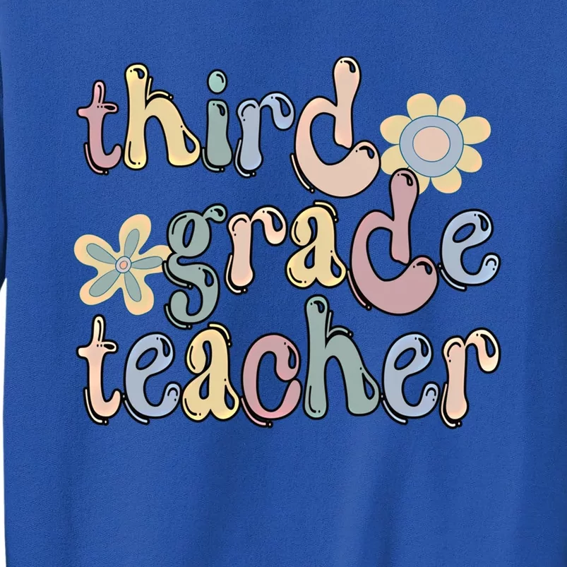 3Rd Grade Teacher Third Grade Teacher Groovy Gift Tall Sweatshirt