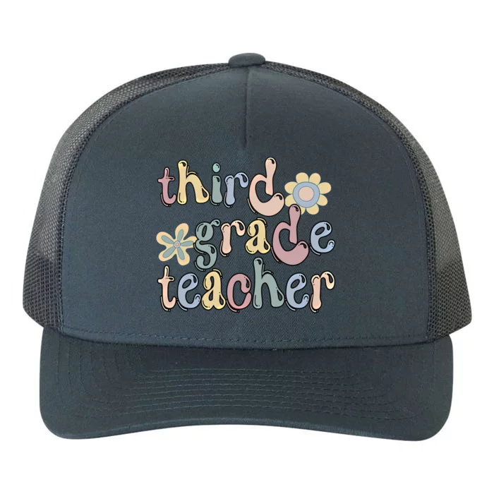 3Rd Grade Teacher Third Grade Teacher Groovy Gift Yupoong Adult 5-Panel Trucker Hat