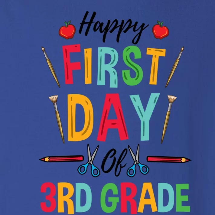 3Rd Grade Teacher Happy First Day Of 3Rd Grade Gift Toddler Long Sleeve Shirt