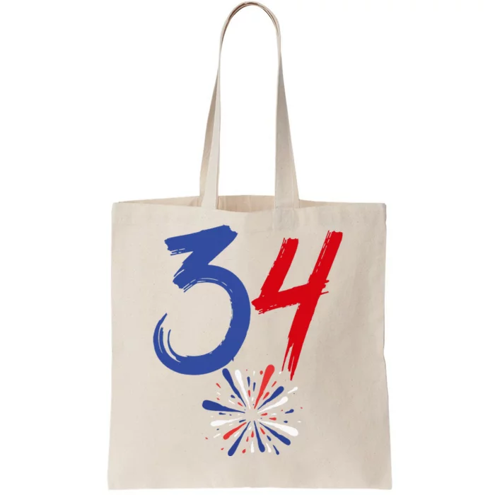 34 Guilty Trial Judge Usa Flag 4th Of July Tote Bag