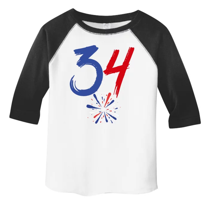 34 Guilty Trial Judge Usa Flag 4th Of July Toddler Fine Jersey T-Shirt