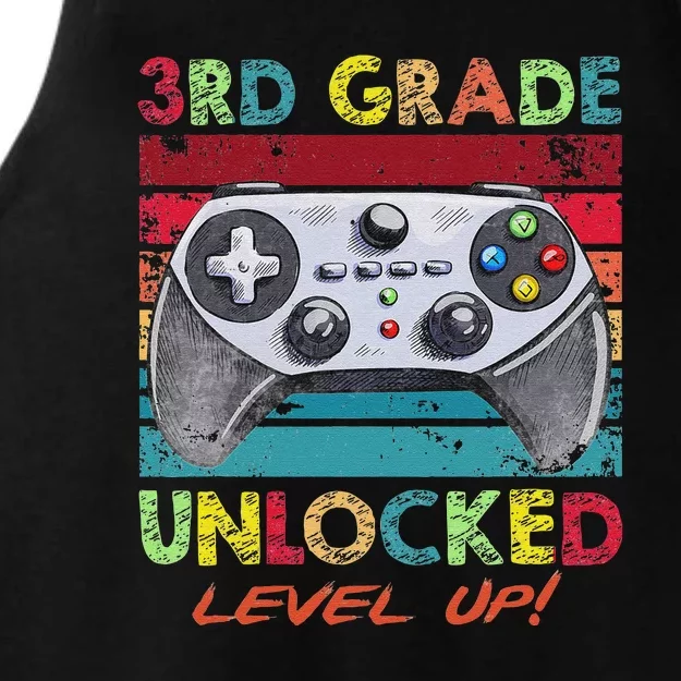 3rd Grade Unlocked Level Up Gamer Retro Back To School Ladies Tri-Blend Wicking Tank