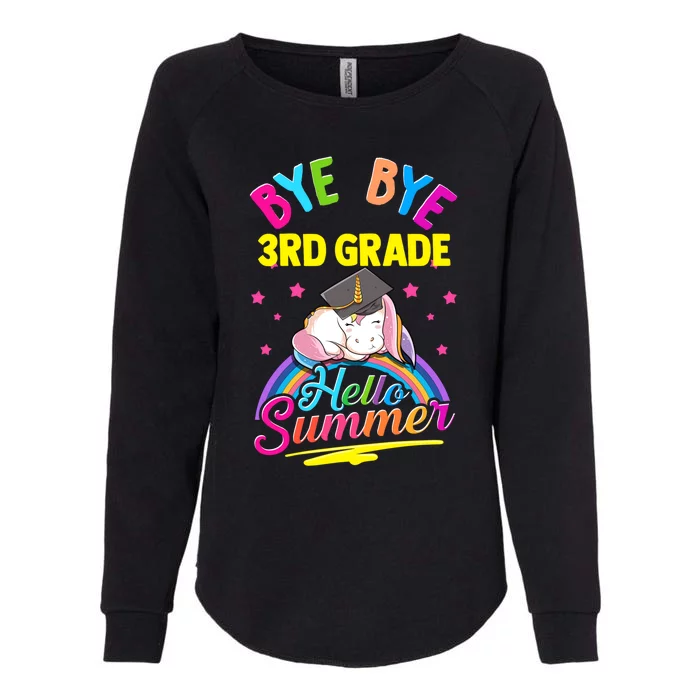 3Rd Grade Unicorn Bye Bye Third Grade Hello Summer School Gift Womens California Wash Sweatshirt