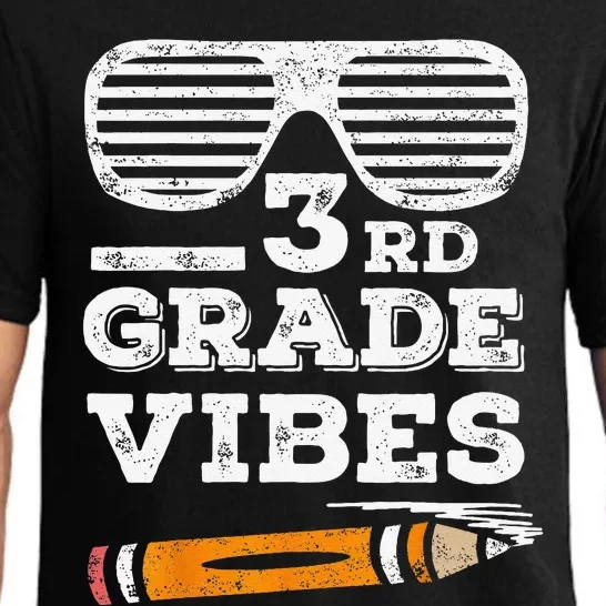 3rd Grade Vibes Funny Third Grade Back To School Tee Pajama Set