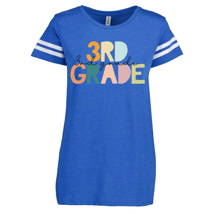 3rd Grade Vintage Teacher Team Third Grade Squad Enza Ladies Jersey Football T-Shirt