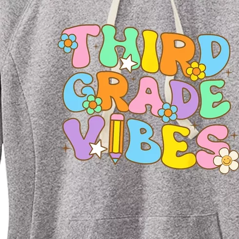 3rd Grade Vibes Back To School Retro Third Grade Teachers Women's Fleece Hoodie