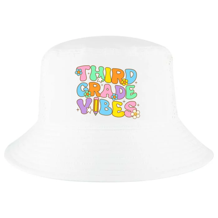 3rd Grade Vibes Back To School Retro Third Grade Teachers Cool Comfort Performance Bucket Hat