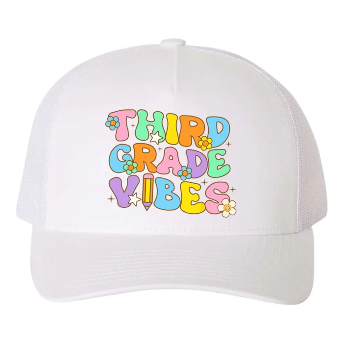 3rd Grade Vibes Back To School Retro Third Grade Teachers Yupoong Adult 5-Panel Trucker Hat