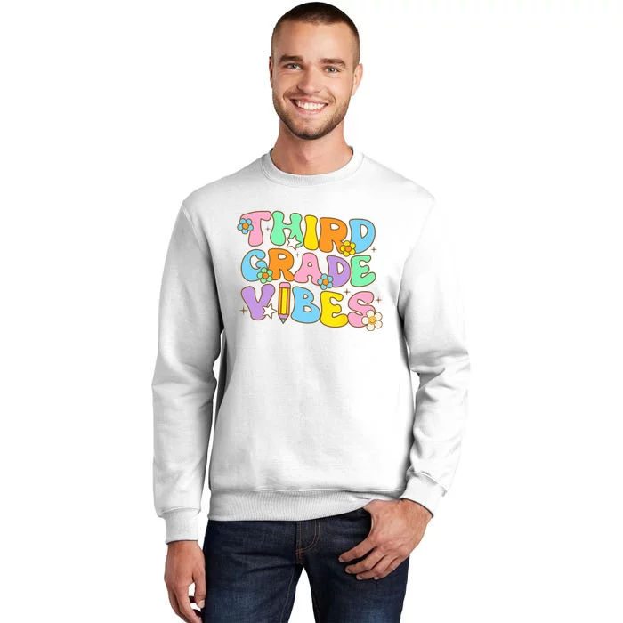 3rd Grade Vibes Back To School Retro Third Grade Teachers Sweatshirt