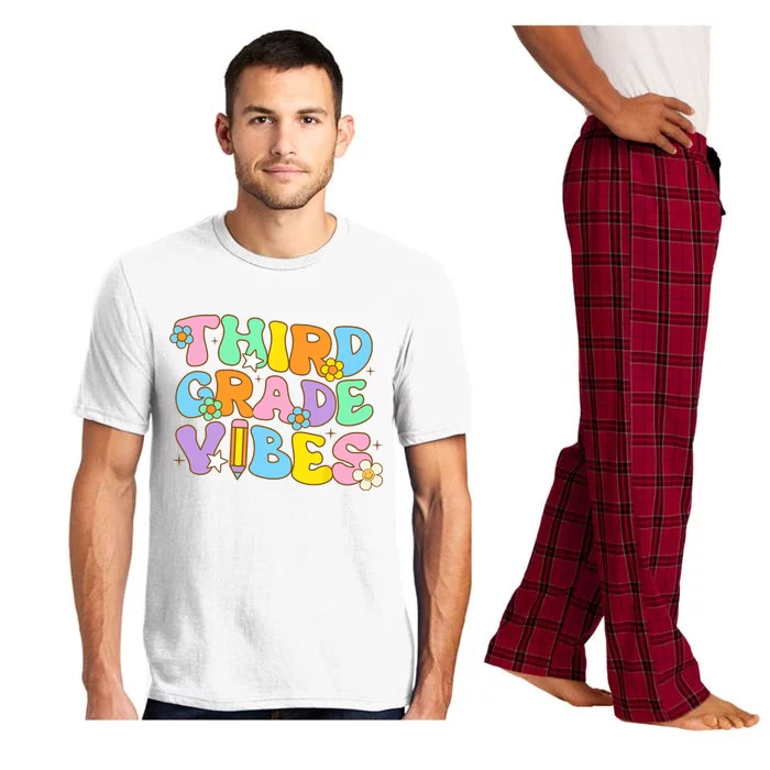 3rd Grade Vibes Back To School Retro Third Grade Teachers Pajama Set