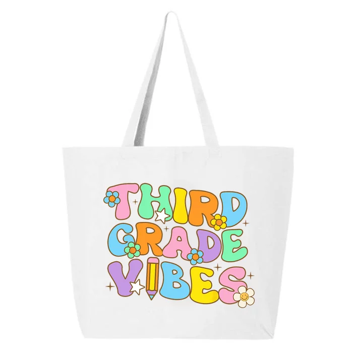 3rd Grade Vibes Back To School Retro Third Grade Teachers 25L Jumbo Tote