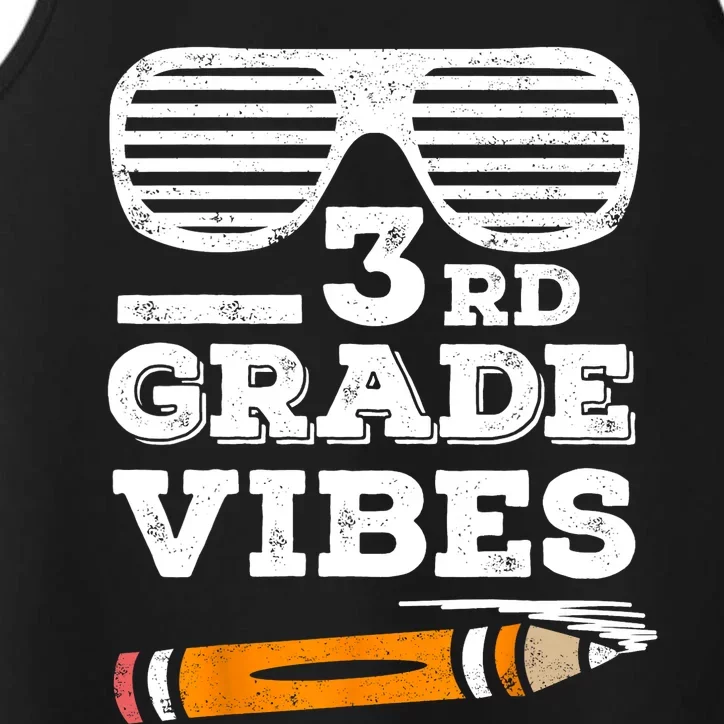 3rd Grade Vibes Funny Third Grade Back To School Performance Tank