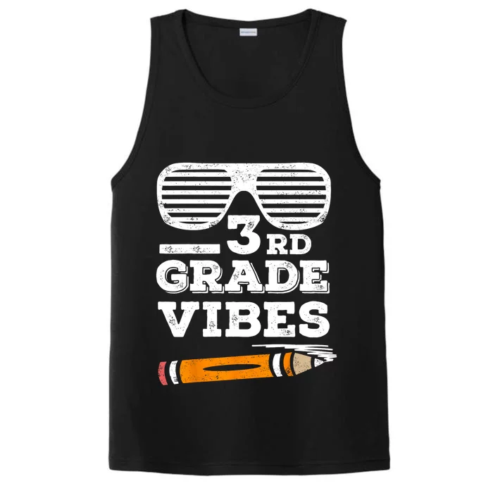 3rd Grade Vibes Funny Third Grade Back To School Performance Tank