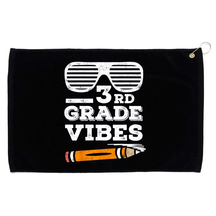 3rd Grade Vibes Funny Third Grade Back To School Grommeted Golf Towel