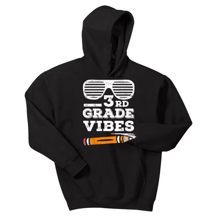 3rd Grade Vibes Funny Third Grade Back To School Kids Hoodie