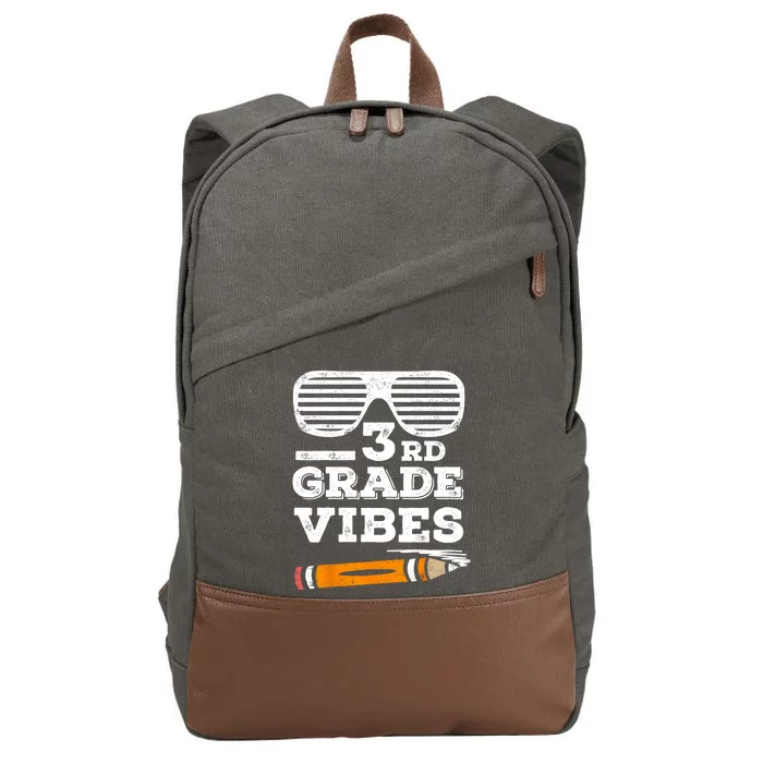 3rd Grade Vibes Funny Third Grade Back To School Cotton Canvas Backpack