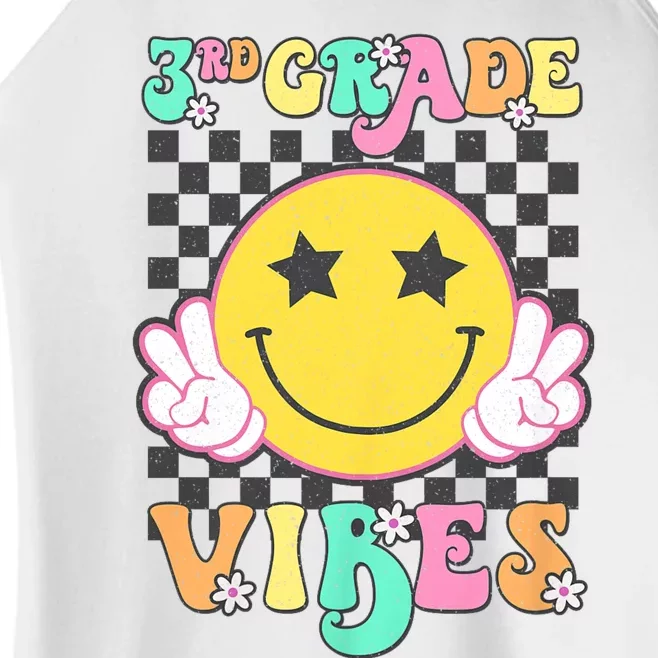 3rd Grade Vibes Smile Face Back To School Third Grade Women’s Perfect Tri Rocker Tank