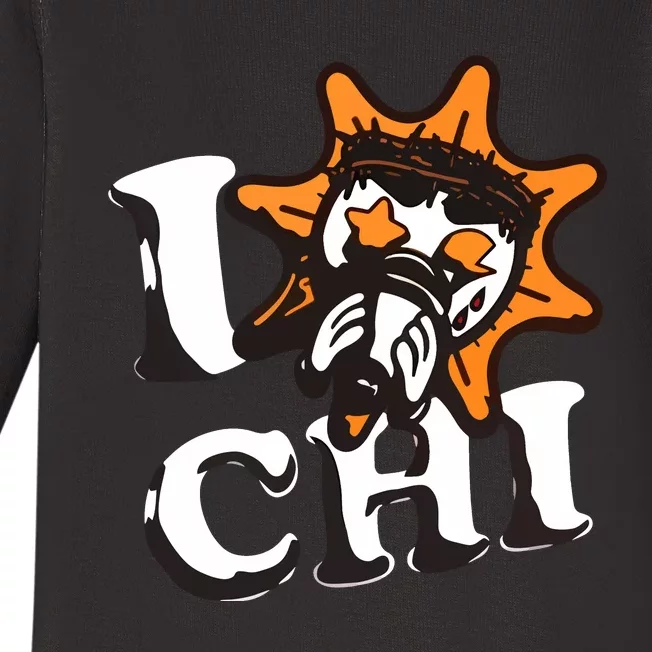 333 Half Evil I Love Chi G.L.O G.A.N.G Baby Long Sleeve Bodysuit