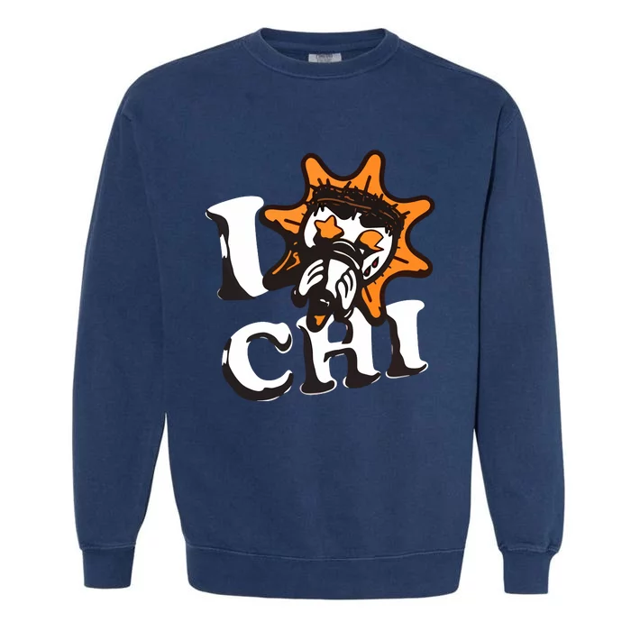 333 Half Evil I Love Chi G.L.O G.A.N.G Garment-Dyed Sweatshirt