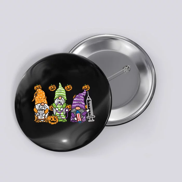 3 Halloween Gnome Nurses Funny Costume Nursing Women Button